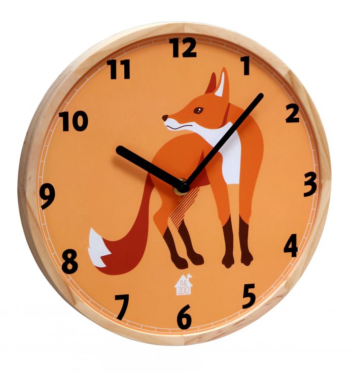 The Zoo Wallclock Fox BijCees.nl