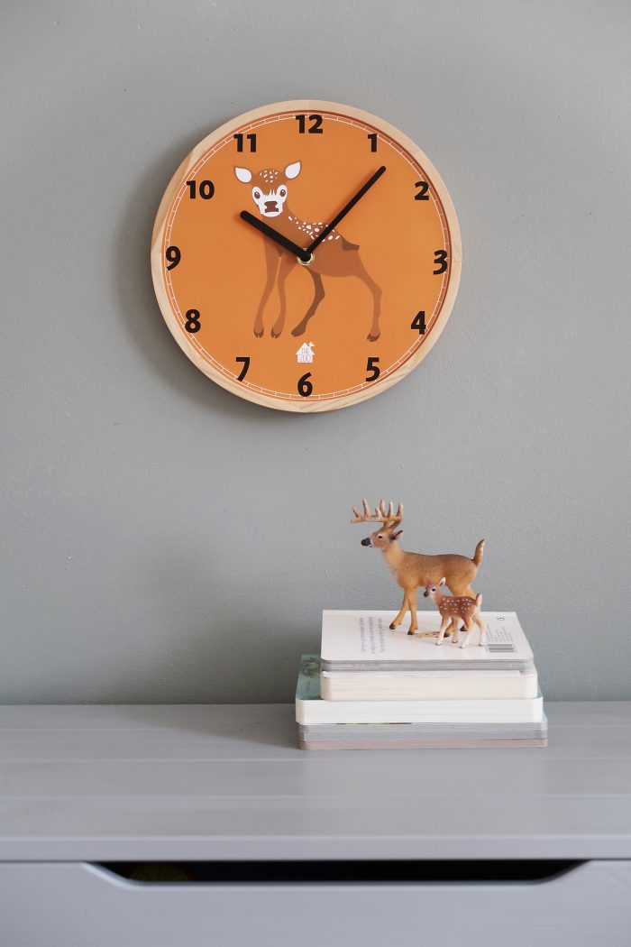 The Zoo Wall Clock Baby Deer 2 BijCees.nl