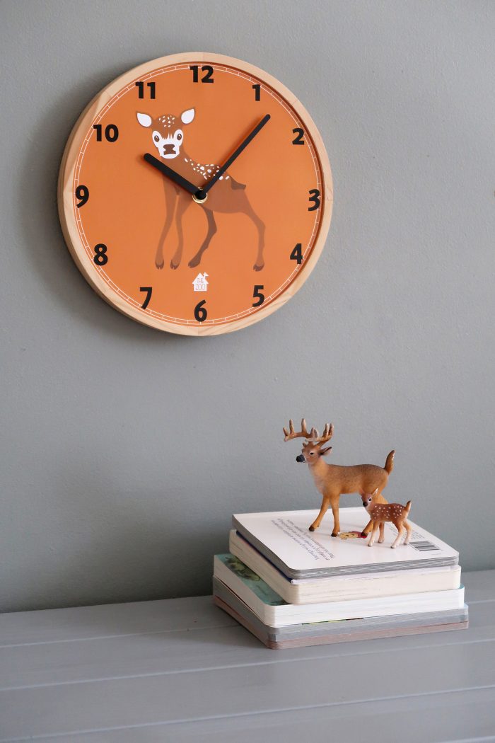 The Zoo Wall Clock Baby Deer 3 BijCees.nl