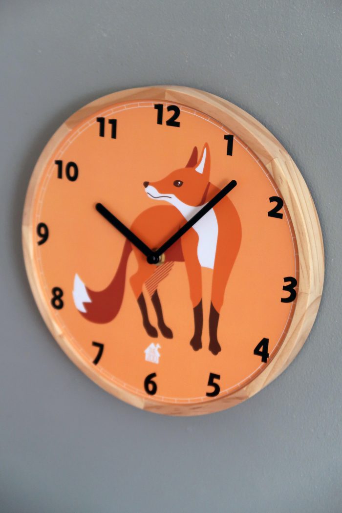 The Zoo Wall Clock Fox 2 BijCees.nl