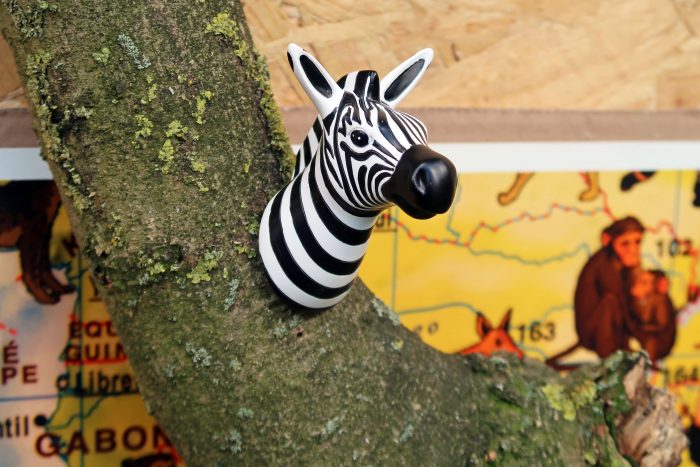 The Zoo Zebra Wall Hook 2 BijCees.nl