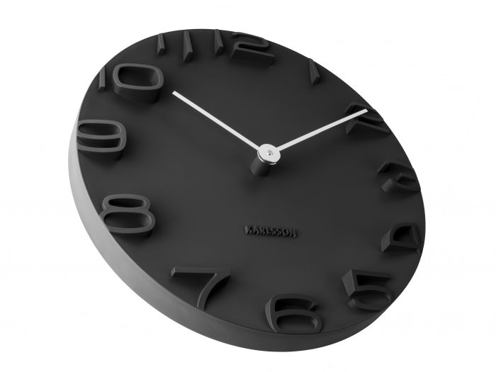 Karlsson Wall Clock On The Edge Black 2 BijCees.nl