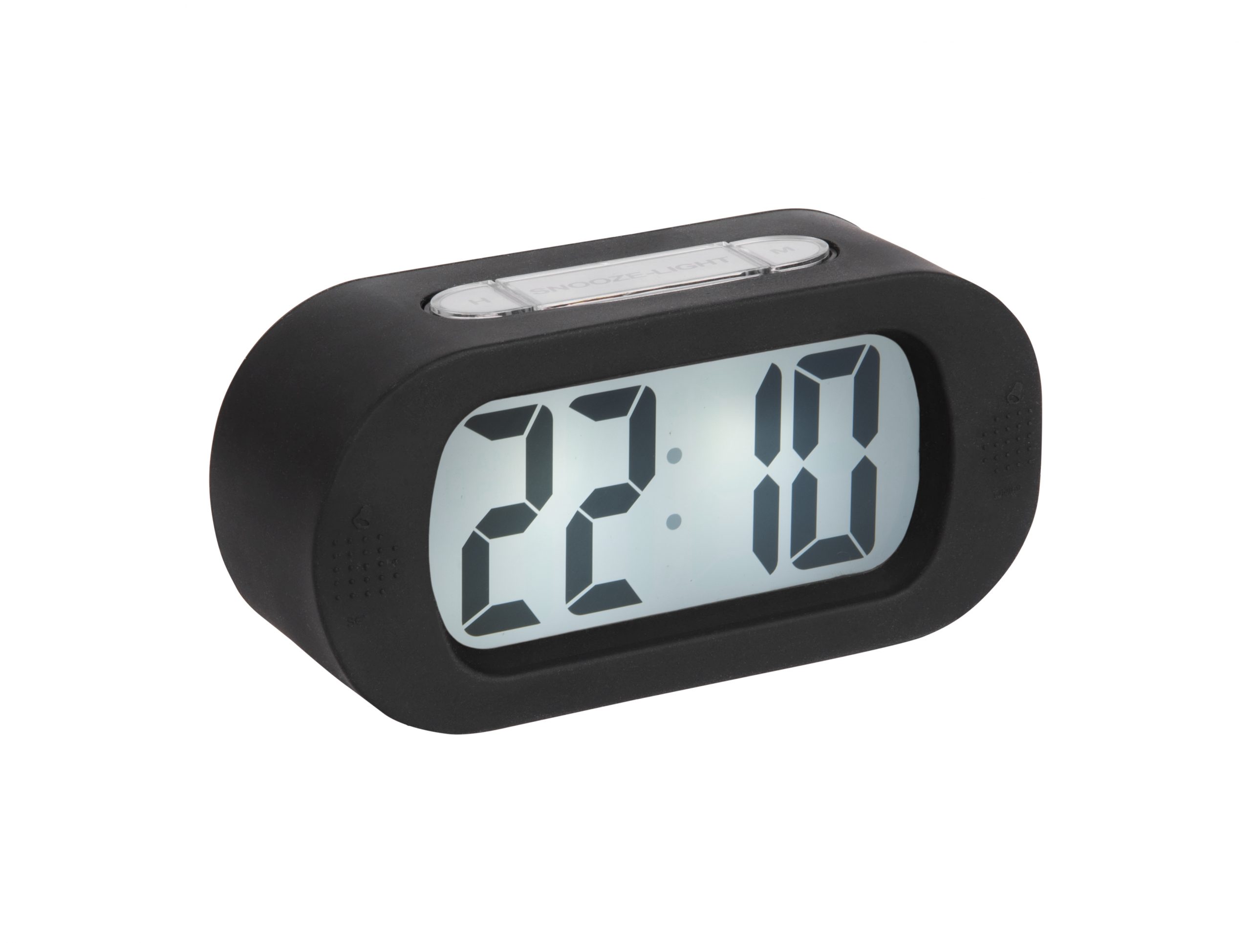 Verhogen De controle krijgen patrouille Karlsson - Alarm Clock Gummy Black - Digitale wekker zwart - BijCees