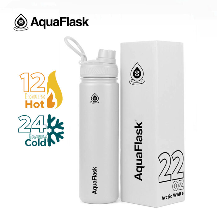 aquaflask waterfles 650ml arctic white bijcees.nl