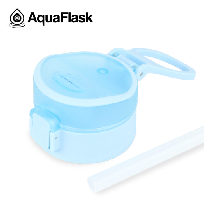 aquaflask waterfles met rietje 720ml powder blue bijcees.nl