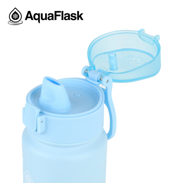 aquaflask waterfles met rietje 720ml powder blue bijcees.nl