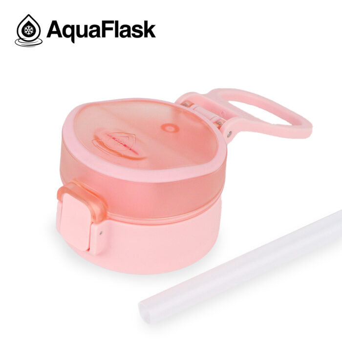 aquaflask waterfles met rietje 720ml ballet pink bijcees.nl