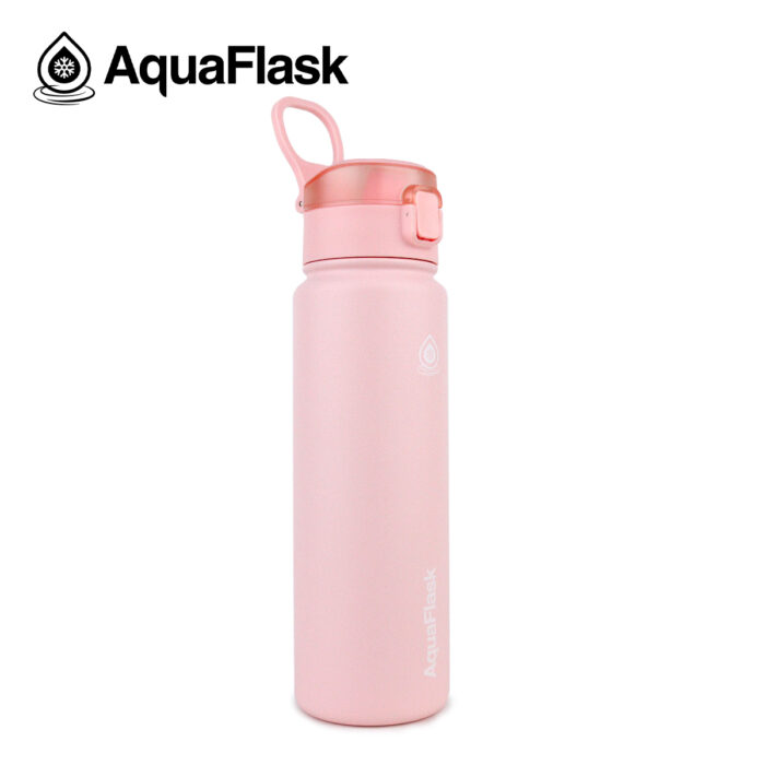 aquaflask waterfles met rietje 720ml ballet pink bijcees.nl