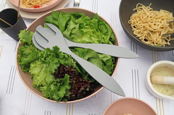 Zuperzozial Nature Salad Server Grey bijcees.nl