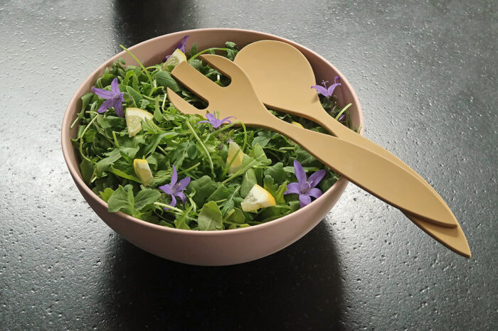 Zuperzozial Nature Salad Server Mosterd bijcees.nl