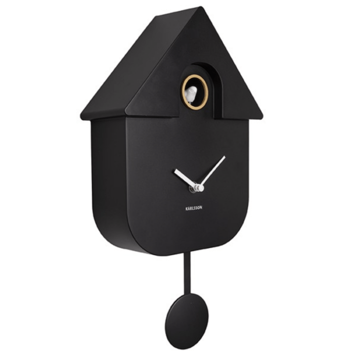 Karlsson Wall Clock Modern Cuckoo Black bijcees.nl