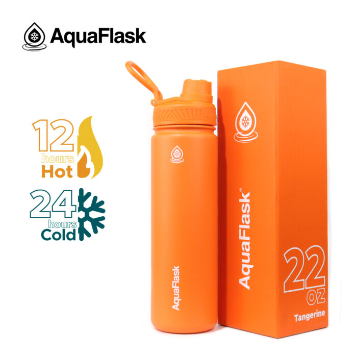 aquaflask waterfles 650ml tangerine bijcees.nl