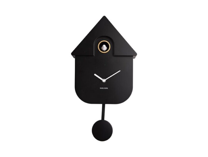 Karlsson Wall Clock Modern Cuckoo Black bijcees.nl