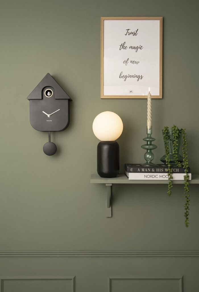 Karlsson Wall Clock Modern Cuckoo Black bijcees.nl