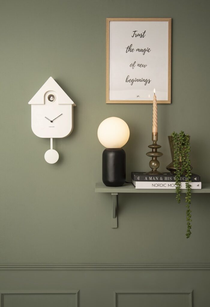 Karlsson Wall Clock Modern Cuckoo White bijcees.nl